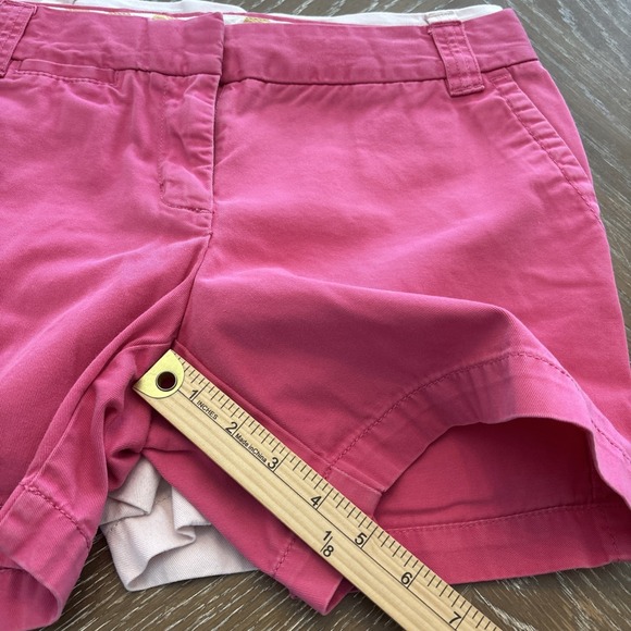 (2) J‎ Crew Sz 4 Chino Weathered Classic Twill Broken-In CITY Fit PINK/KHAKI EUC - Picture 5 of 7